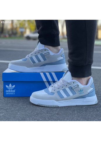 КРОСІВКИ ЖІНОЧІ ADIDAS FORUM GRAY BLUE АДІДАС ФОРУМ No Brand сірі демісезони (369392186)