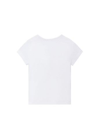 Белая демисезонная футболка хлопковая для девочки 349609 Lupilu