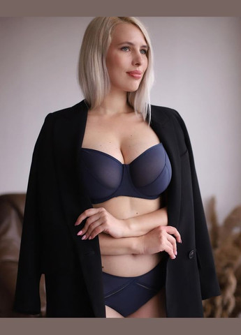 Синий бюстгальтер на косточках с мягкой чашкой Elita с косточками