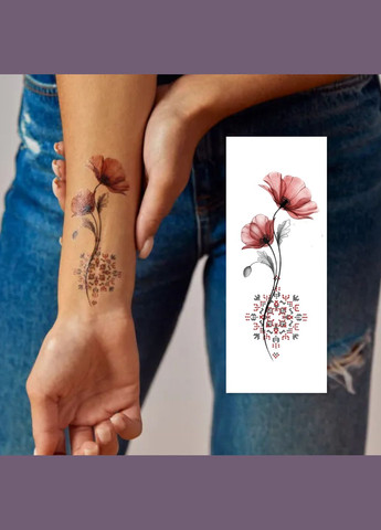 Временное тату "Акварельный цветок с вышивкой" Arley Sign (294944917)