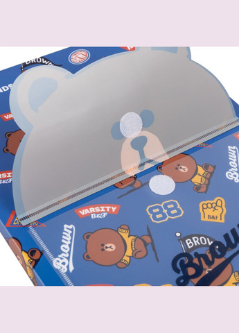 Папка Line Friends Brown, А4, с 20 файлами () Yes 492109 (337471167)