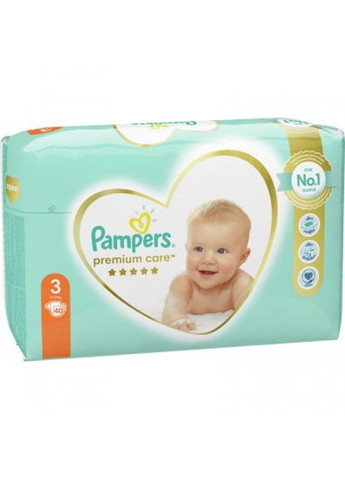 Підгузки Pampers premium care midi розмір 3 (6-10 кг) 40 шт (268144757)