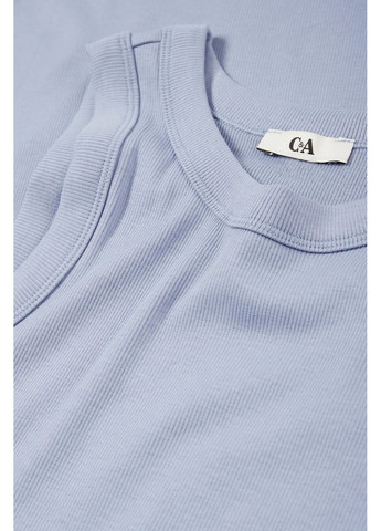 Блакитна кежуал сукня у рубчик C&A однотонна