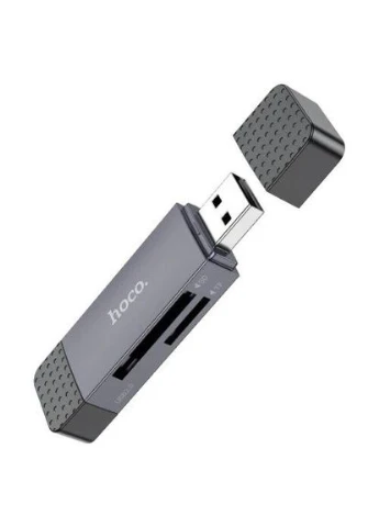 Кардридер USB HB45 "Spirit", Metal Grey, Type-C / USB 2.0 - microSD / SD HB45_GY_CAU2_HOCO Hoco (395336914)