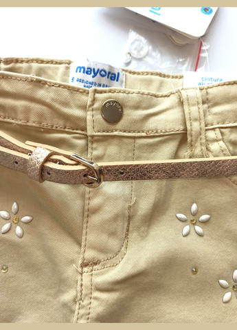 Шорти джинсові для дівчинки з поясом 3206-10 (128см) Mayoral (280931069)