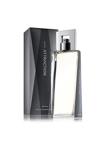 Туалетная вода Attraction для него – открытка с пробным образцом 0.6 мл. Древесно-амбровый аромат для мужчин Avon (367622365)