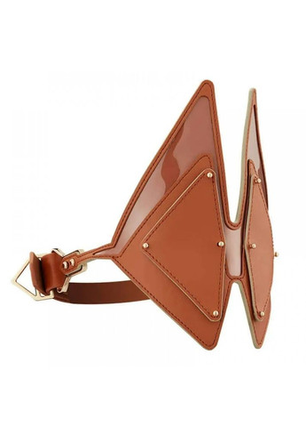 Маска Лисички с отстегивающейся передней частью, натуральная кожа, коричневая, Lockink (297130599)