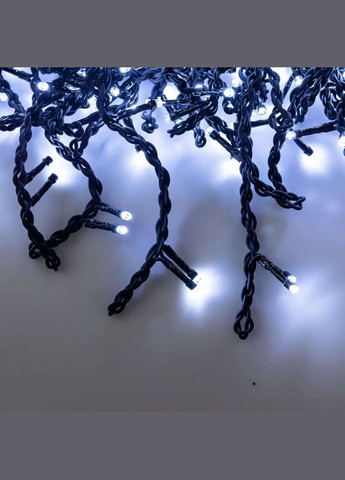 Гірлянда Бахрома вулична 810 LED 50 метрів чорна, білий GarlandoPro (316721907)