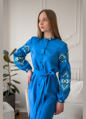 Синя плаття Vyshyvanka льон (299339647)