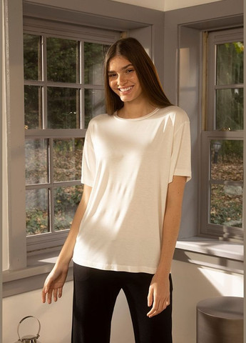 Белый домашняя одежда футболка baily ecru молочный Penelope