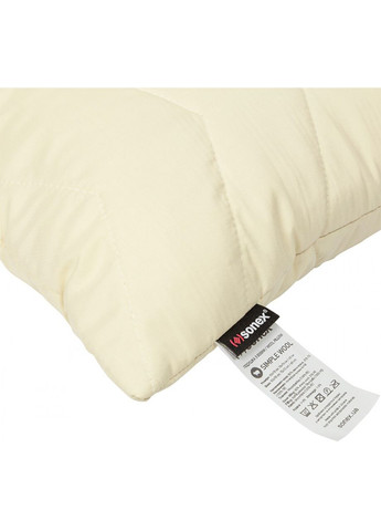 Подушка з вовни 70х70 на блискавці бежева SimpleWool SO102380 Sonex (316080235)
