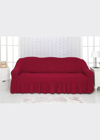 Комплект чехлов на диван с воланами 04-221 Бордовый Venera (268547704)