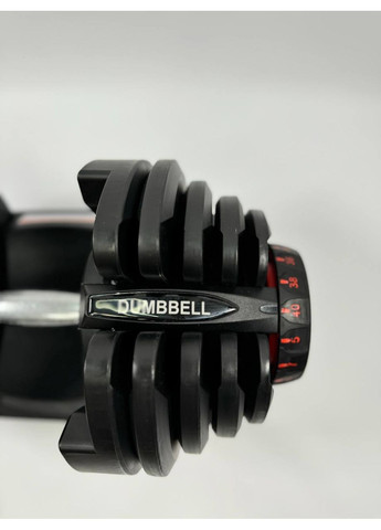 Регульована гантель з швидкою зміною ваги на підставці 16 рівнів 40 кг 1 шт (2104618927) No Brand (372639279)