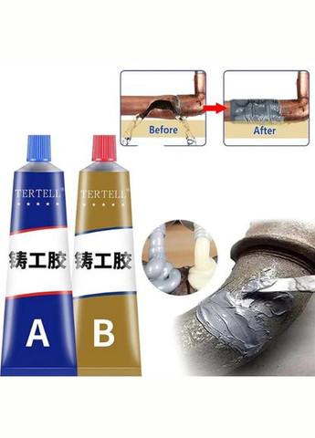 Суперклей/гель для ремонту металу/заліза – термостійке міцне холодне зварювання, 20 г, 1 шт. No Brand (317049940)