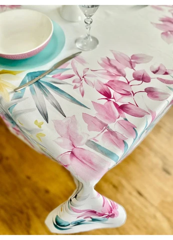 Скатертина водовідштовхуюча MANTEL BOTANIA 145x200 см 75% бавовна, квітковий асорті No Brand (402843991)