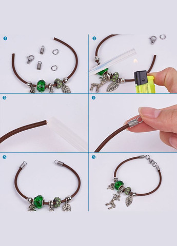 Біжутерні кінцевики обжимні Пружинка під шнур волосінь до 1.8 мм Срібляста 7 мм x 3 мм Finding (338434535)