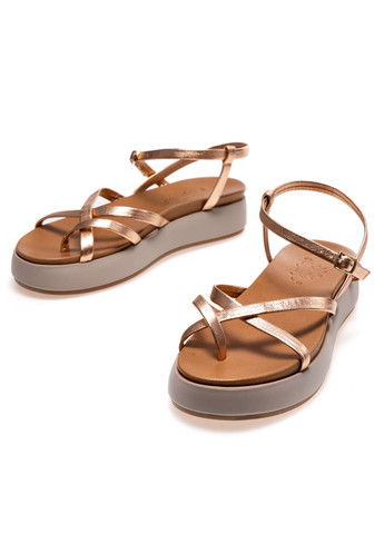 Комбинированные босоножки 01645 золотые 36 Magnolya