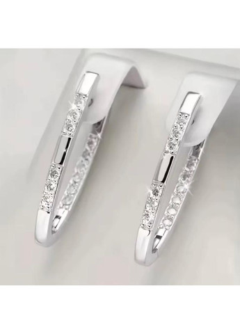 Сережки з камінчиками, сережки з камінцями, сережки конго, сережки кільця, сережки геометрія Fashion Jewelry (369724191)