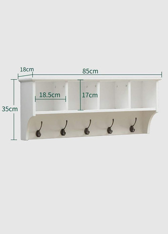 Вішалка для одягу з дерева Квебек 4 зефір (ВДО-0011420) No Brand (327860449)