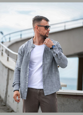 Серая кэжуал рубашка Teamv