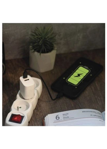 Зарядний пристрій (V02B15) Emos V02B15 1xUSB-A + 1xUSB-C 15W GaN (369881066)