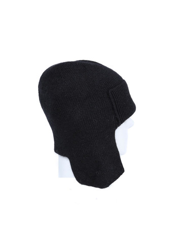 Шапка ушанка женская вискоза с ангорой черная ЛУЗ LuckyLOOK 886-940 (352690925)