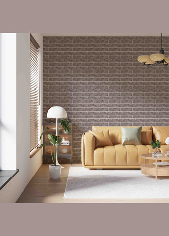 Самоклеющаяся декоративная 3D панель кирпич контраст темно-серый 680х680х4 мм Loft Expert (299004062)