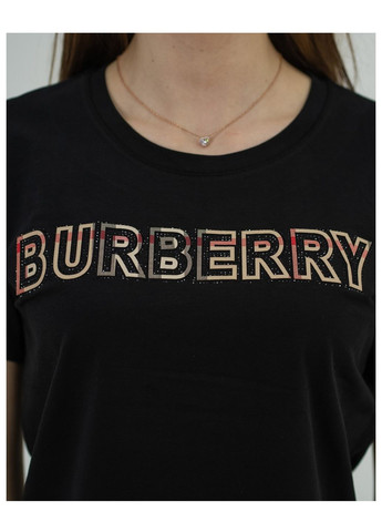 Чорна літня футболка жіноча Burberry
