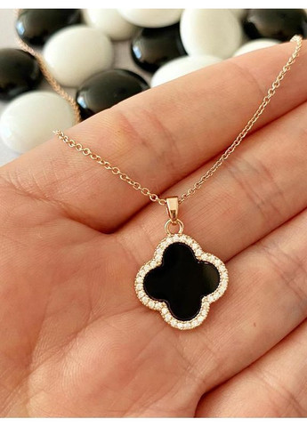 Позолоченная Цепочка (Колье) "Клевер" 40см-45см + Браслет. Позолота No Brand (364502972)