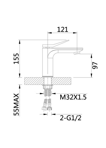 Смеситель для раковины Presto Chrome Qtap QTPRE270CRM45571 (346492573)