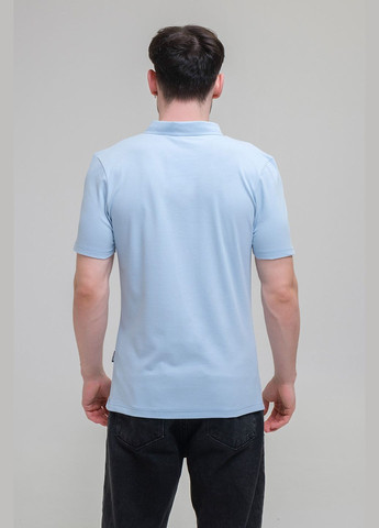 Блакитна футболка polo premium якості блакитна Garne