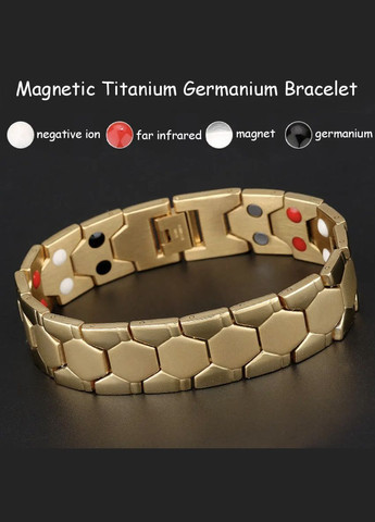Магнітний медичний браслет для схуднення антицелюлітний з акупунктурними точками "Біо Магніт" золотистий No Brand (317353285)