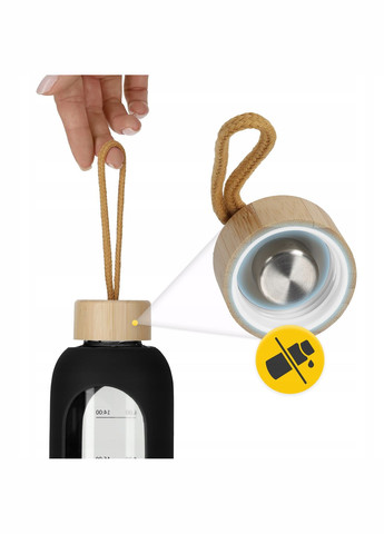 Бутылка для воды спортивная 1000 мл стеклянная Black () 4FIZJO P-5905973403917 (344588355)