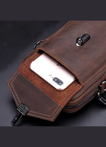 Чехол на пояс, сумка кроссбоды коричневая T1500 BULL (302315069)