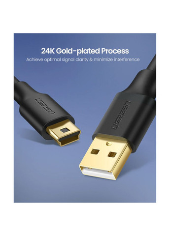 Дата кабеля USB 2.0 AM to Mini 5P 1.5m US132 (m496542) Ugreen USB 2.0 AM to Mini 5P 1.5m US132 black (367071307)