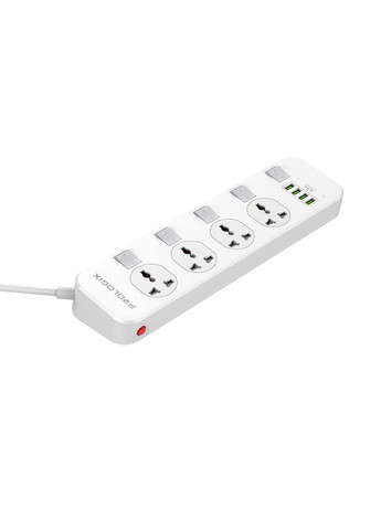 Фільтр живлення Premium (PR-SC4408W) 2.5 кВт, 4 розетки, 4 USB, 2 м, з вимикачами, Prologix (336953413)