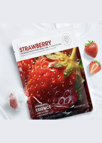 Маска для обличчя з екстрактом полуниці Gong Pei Strawberry Fresh Extract Facial Mask 25 мл No Brand (335868412)