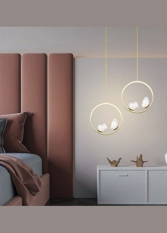 Люстра светодиодная подвесная LED светильник для квартиры на потолок лэд 26506 Золото 35-200х25х10 см. Sunnysky (364753216)