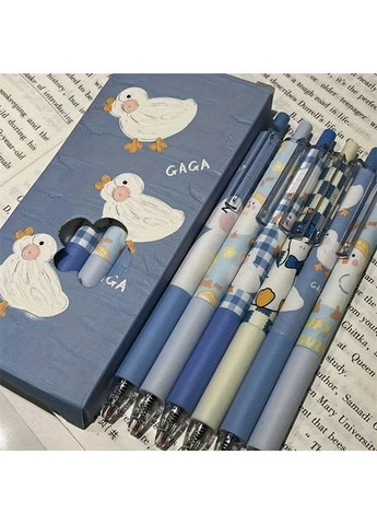 Канцелярский набор ручек 6 шт., в милом дизайне с утками No Brand (370290394)