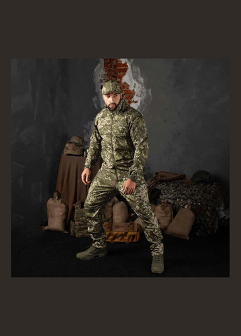 Комбінована демісезонна куртка phantom softshell піксель Camotec