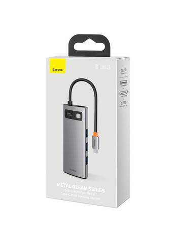 Док-станція Metal Gleam Series 5in1 Grey (CAHUB-CX0G) Baseus (323110083)