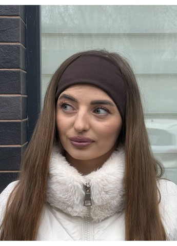 Повязка на голову теплая женская черная No Brand (369720384)