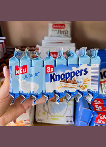 Вафлі 😍 Knoppers Youghurt 8 шт. (200 гр.) Німеччина Storck (346049203)