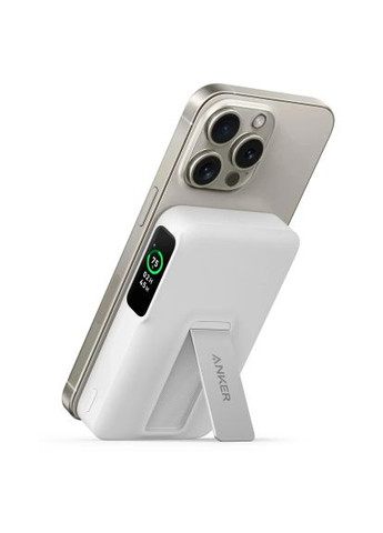 Батарея универсальная MagGo 10000mAh, Qi2/15W, PD, 27W, USB-C, white (A1654G21) Anker Qi2/15W, PD, 27W, USB-C, white, MagGo 10000mAh (370021363)