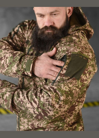 Тактична демісезонна куртка SoftShell хижак No Brand (317243836)