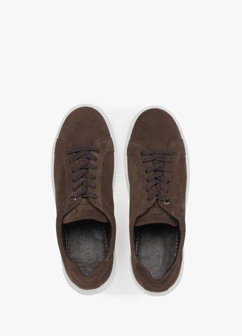 Коричневі кеди низькі, колір коричневий Estro