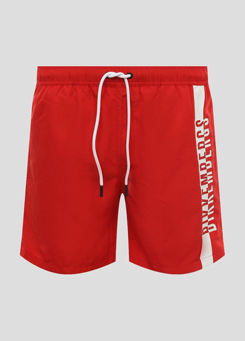 Красные пляжные шорты с принтом Dirk Bikkembergs (292012558)