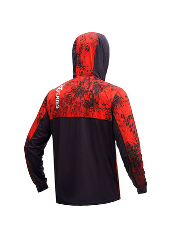 Худые дышащая для рыбалки VA Bloody Red с капюшоном, солнцезащитная с фильтром от ультрафиолета UPF50+ Veduta (350610744)