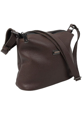 Сумка жіноча темно-коричнева, шкіряна, 25x20x9 см, два відділення Borsacomoda (372861038)