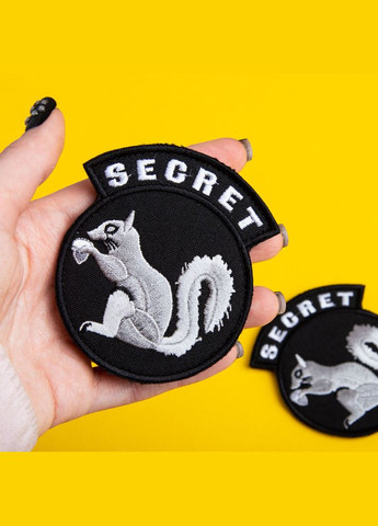 Шеврон на липучці Secret Squirrel 7,5×8,5 см вишитий патч, нашивка, шеврон Білка Розвідка IDEIA (333034944)